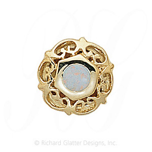 GS085 OP - 14 Karat Gold Opal Slide 